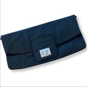 Small Black Crossbody Purse w/ Silver Detail